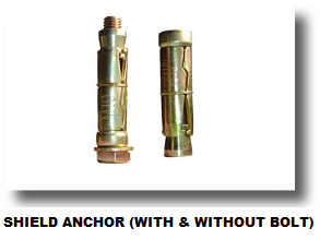 SHIELD ANCHOR WITH AND WITHOUT BOLT