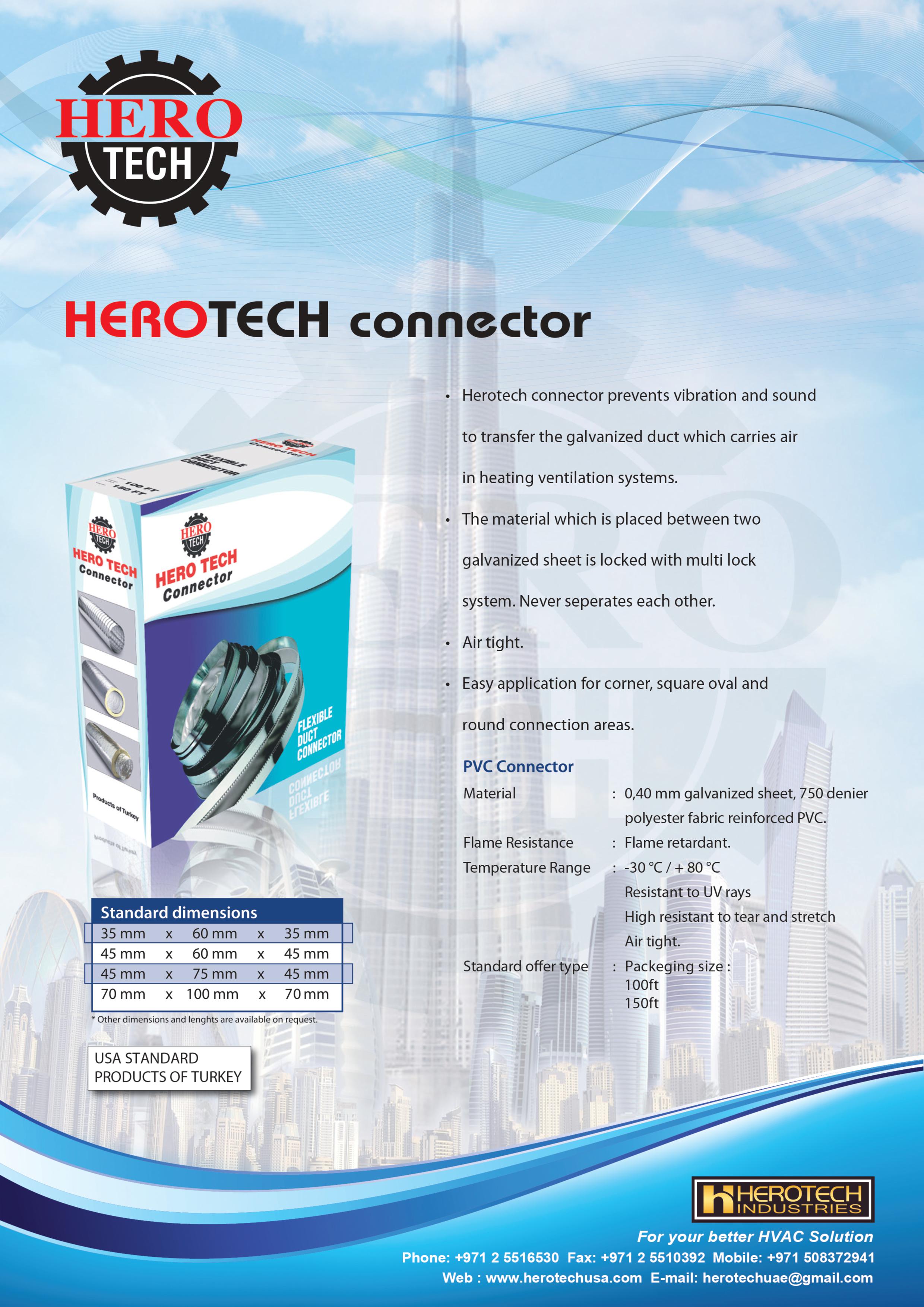 HEROTECH DUCT CONNECTOR